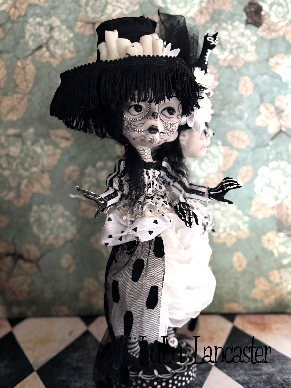 Bones and Nita Conjoined day of the dead Catrinas Original LuLu Lancaster Art Doll