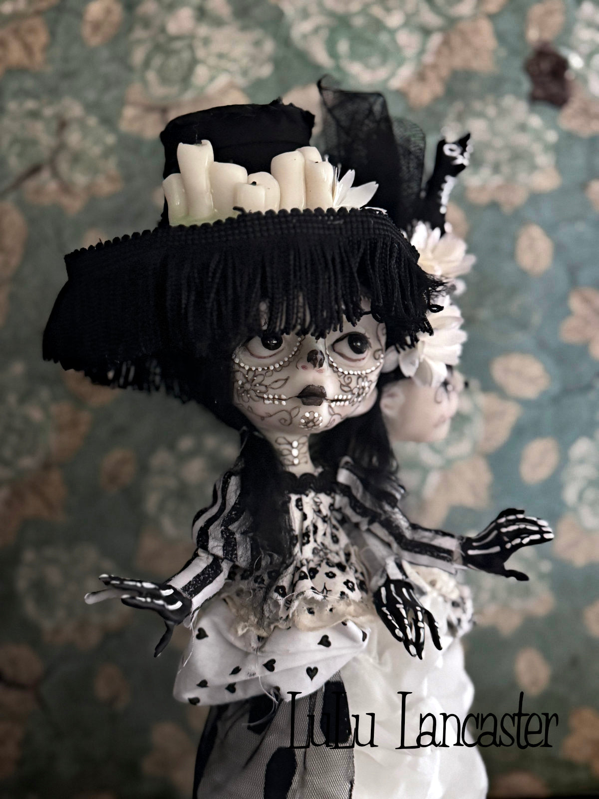 Bones and Nita Conjoined day of the dead Catrinas Original LuLu Lancaster Art Doll