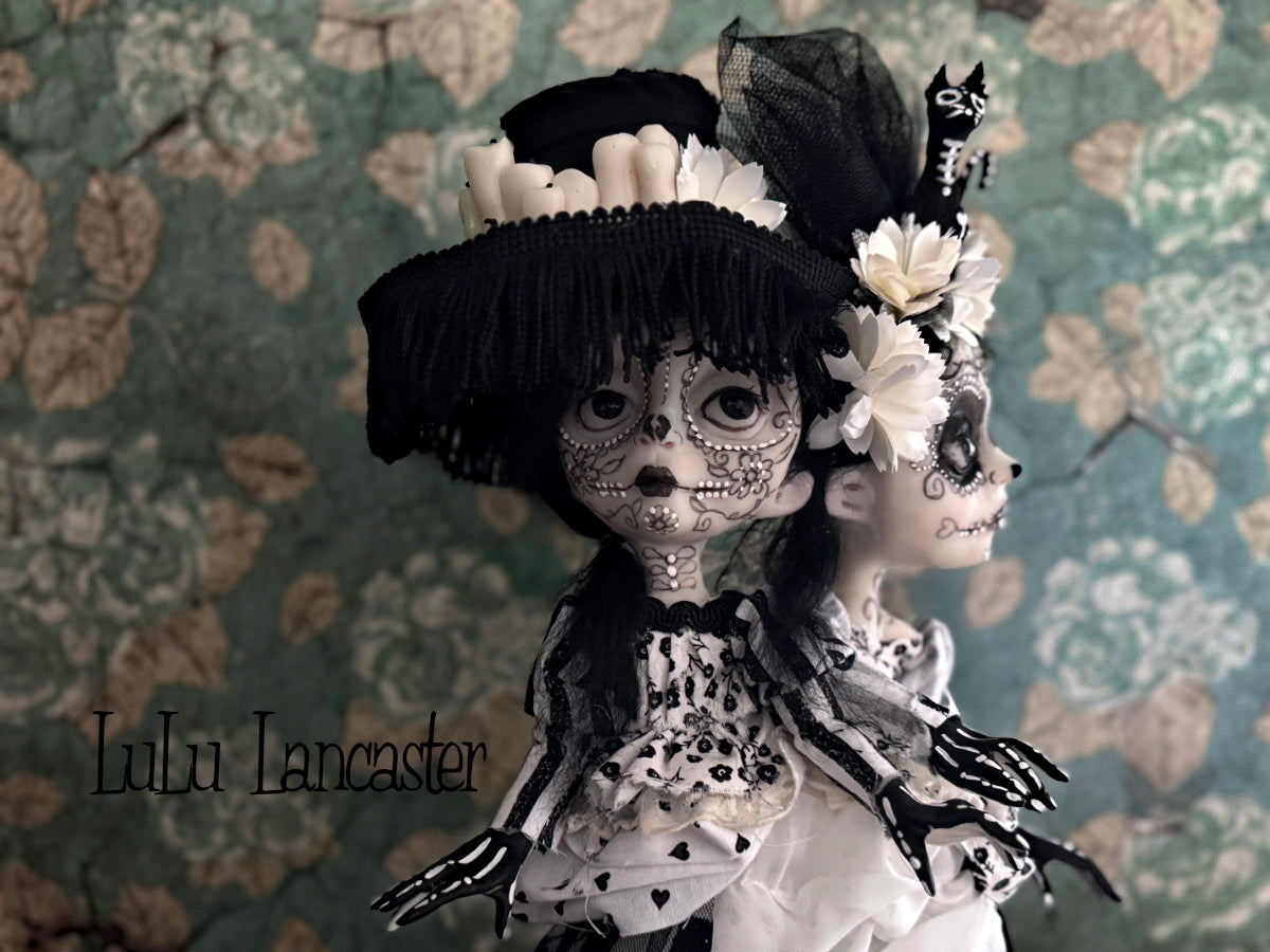 Bones and Nita Conjoined day of the dead Catrinas Original LuLu Lancaster Art Doll