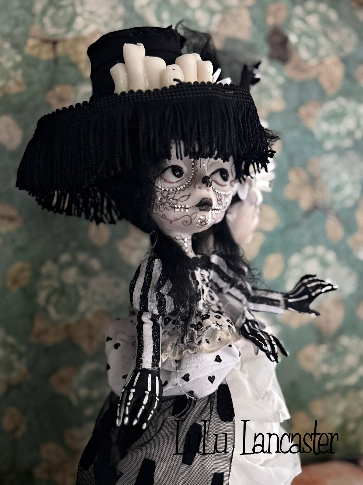 Bones and Nita Conjoined day of the dead Catrinas Original LuLu Lancaster Art Doll