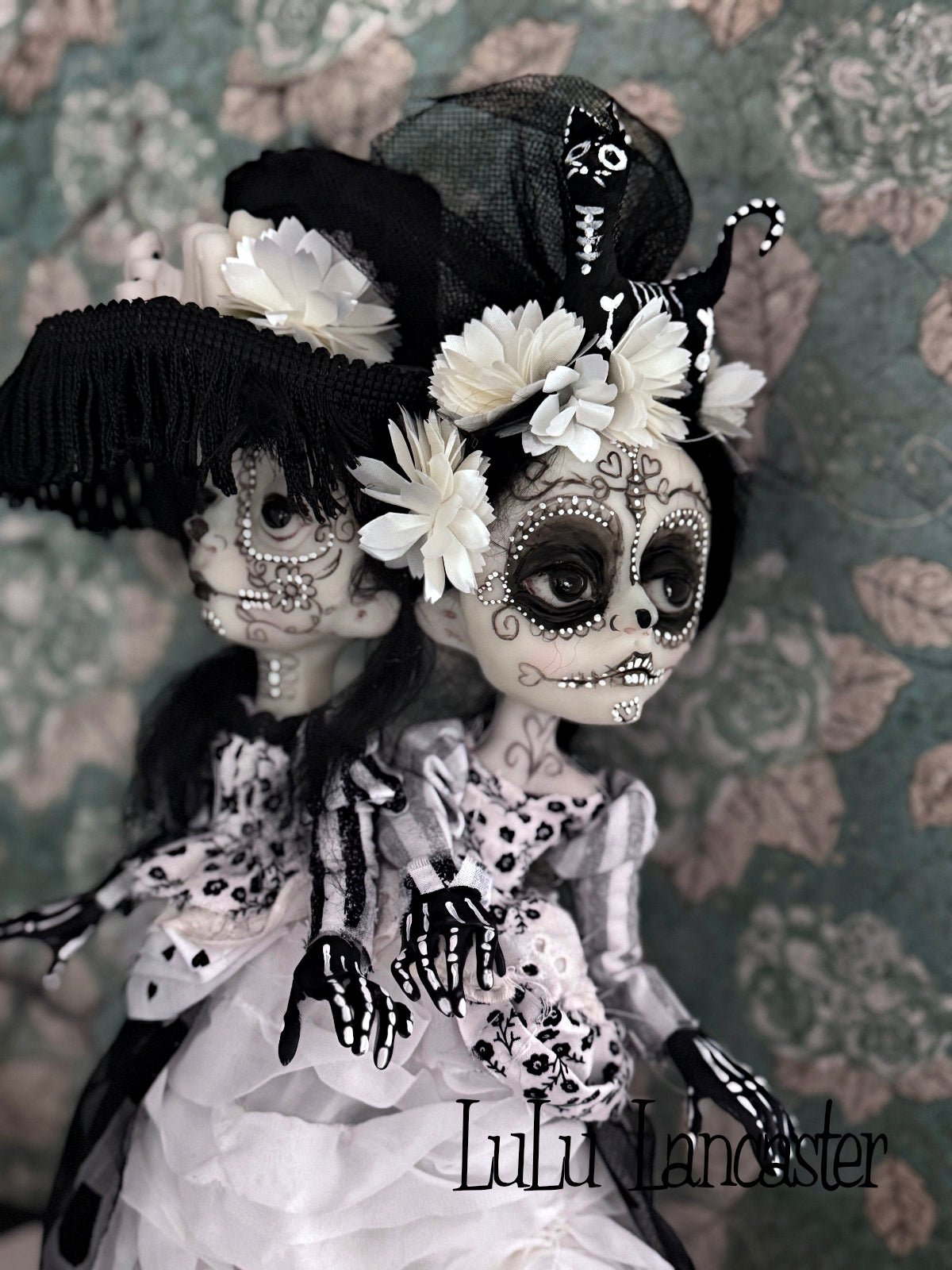 Bones and Nita Conjoined day of the dead Catrinas Original LuLu Lancaster Art Doll