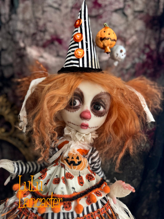 BooBooButtons Poupee the Halloween Clown  ~Original LuLu Lancaster Art Doll