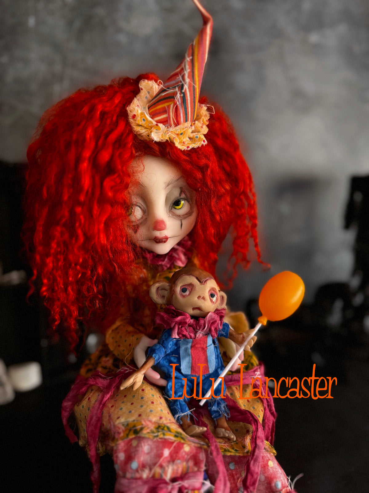 Dizzy and George Circus clown Original LuLu Lancaster Art Doll