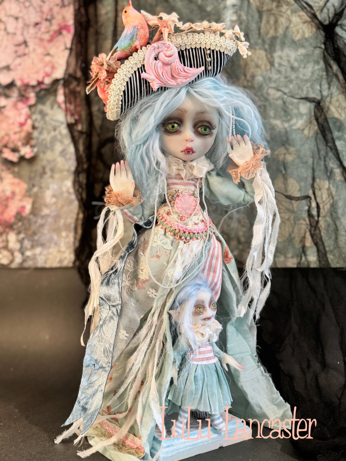 Faina and Blossom Springtime Vampires~ Original Lulu Lancaster Art Doll