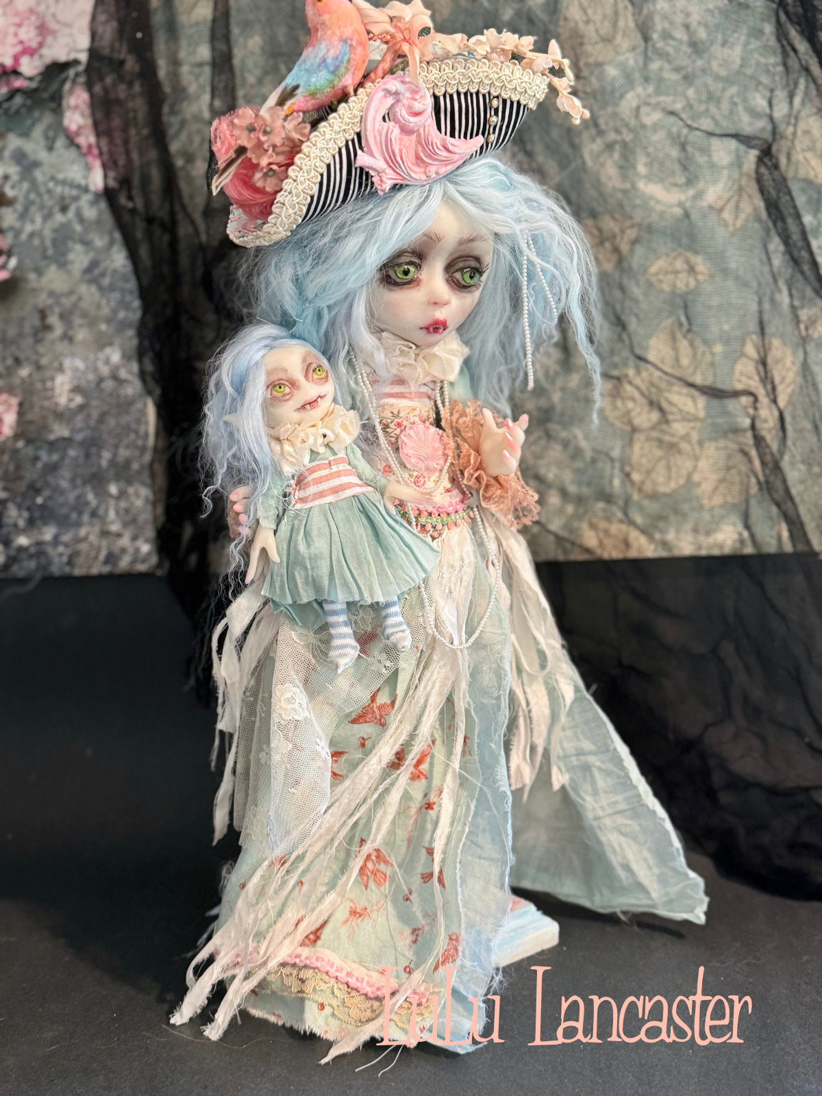 Faina and Blossom Springtime Vampires~ Original Lulu Lancaster Art Doll