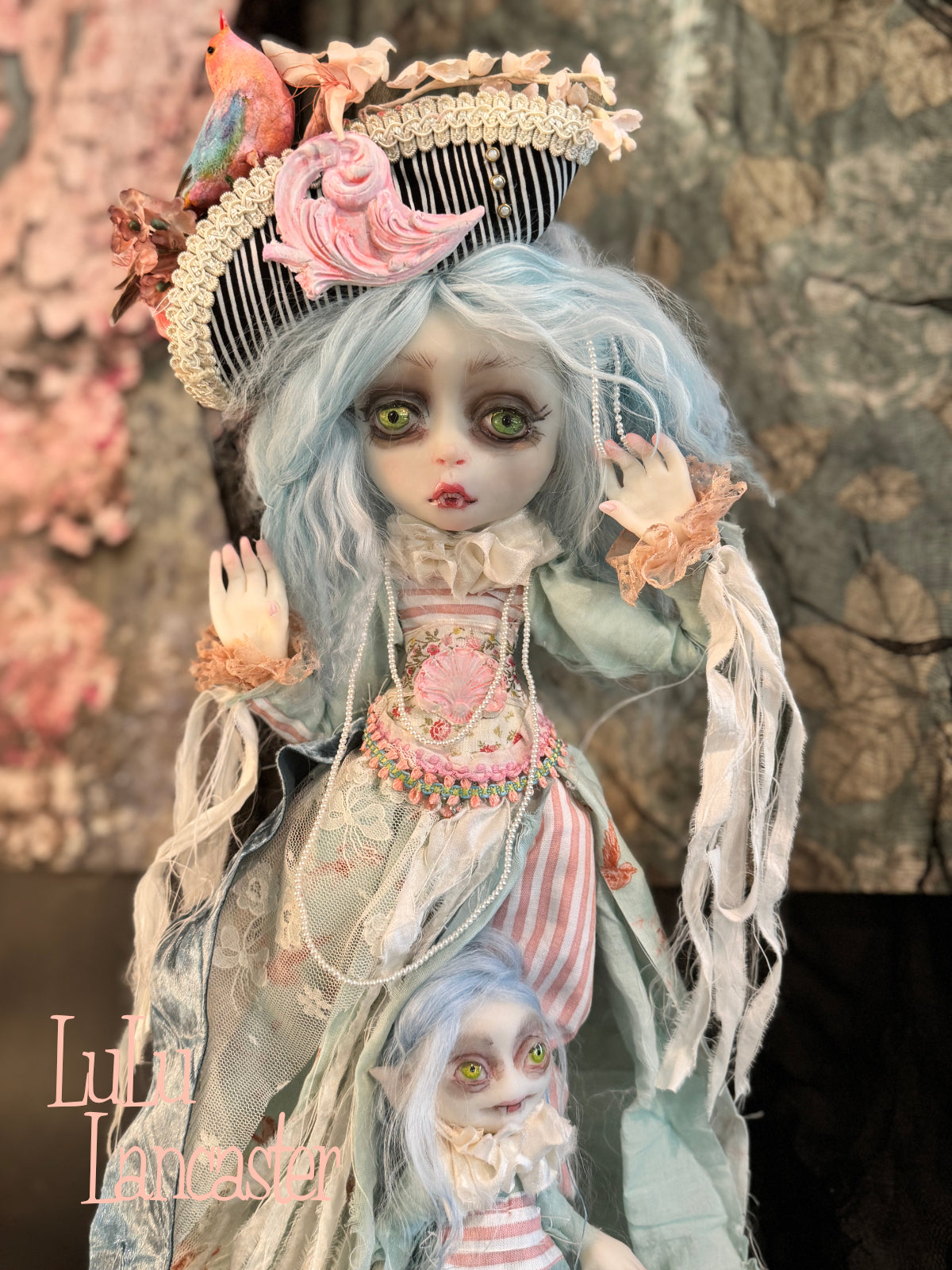 Faina and Blossom Springtime Vampires~ Original Lulu Lancaster Art Doll