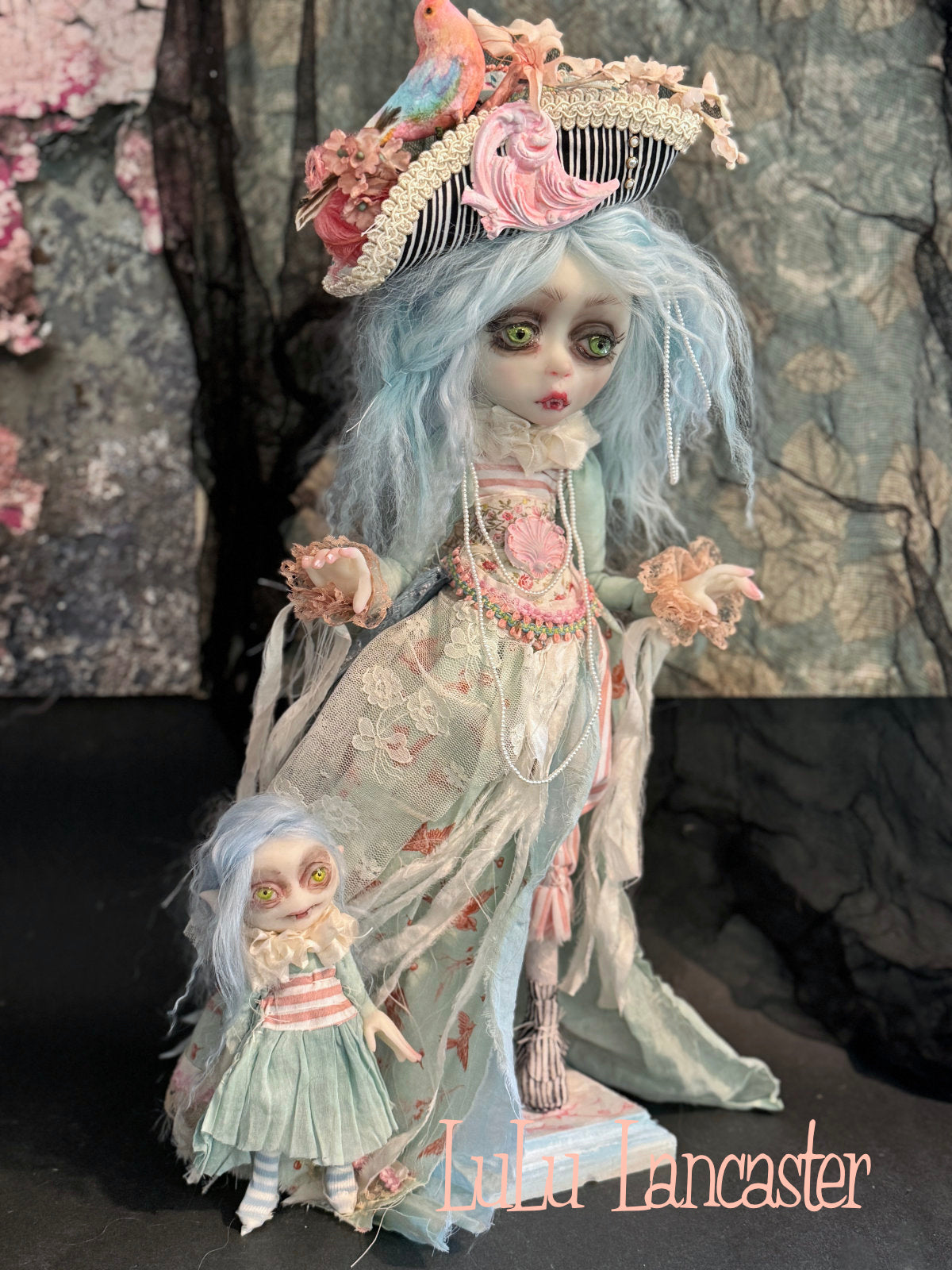 Faina and Blossom Springtime Vampires~ Original Lulu Lancaster Art Doll