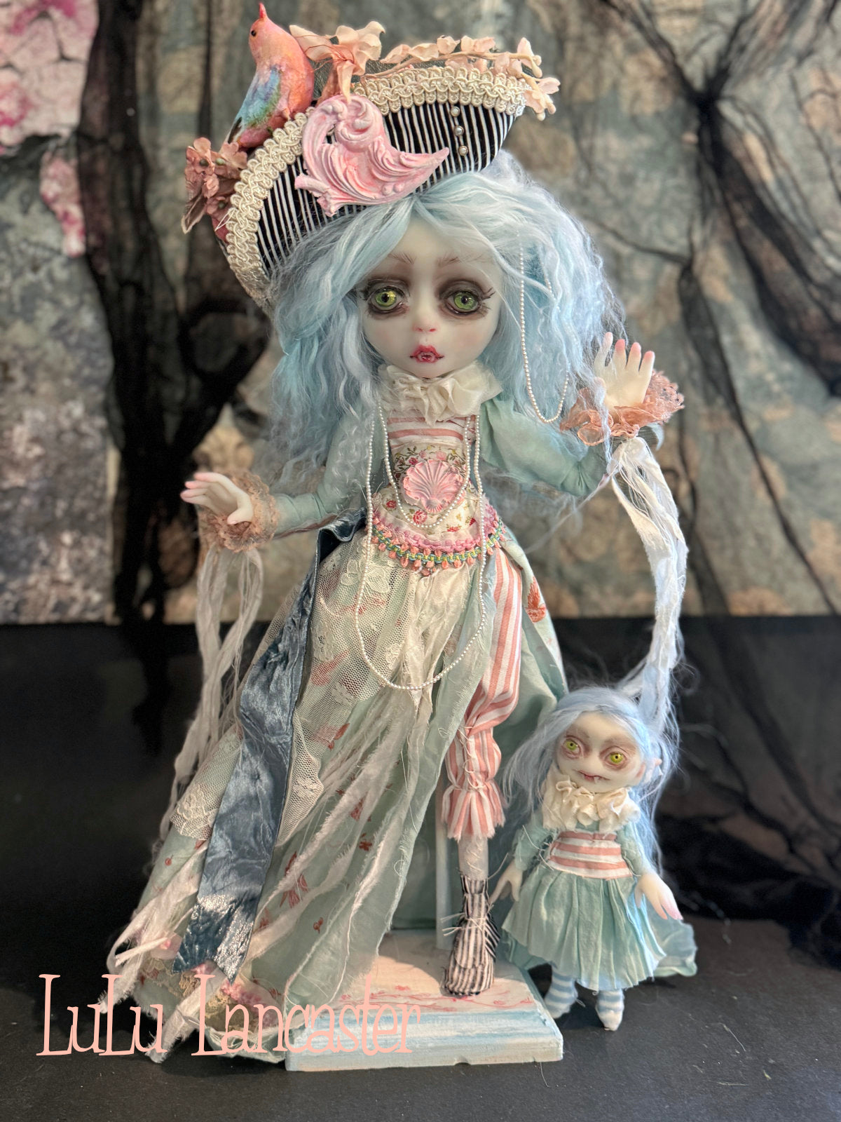 Faina and Blossom Springtime Vampires~ Original Lulu Lancaster Art Doll