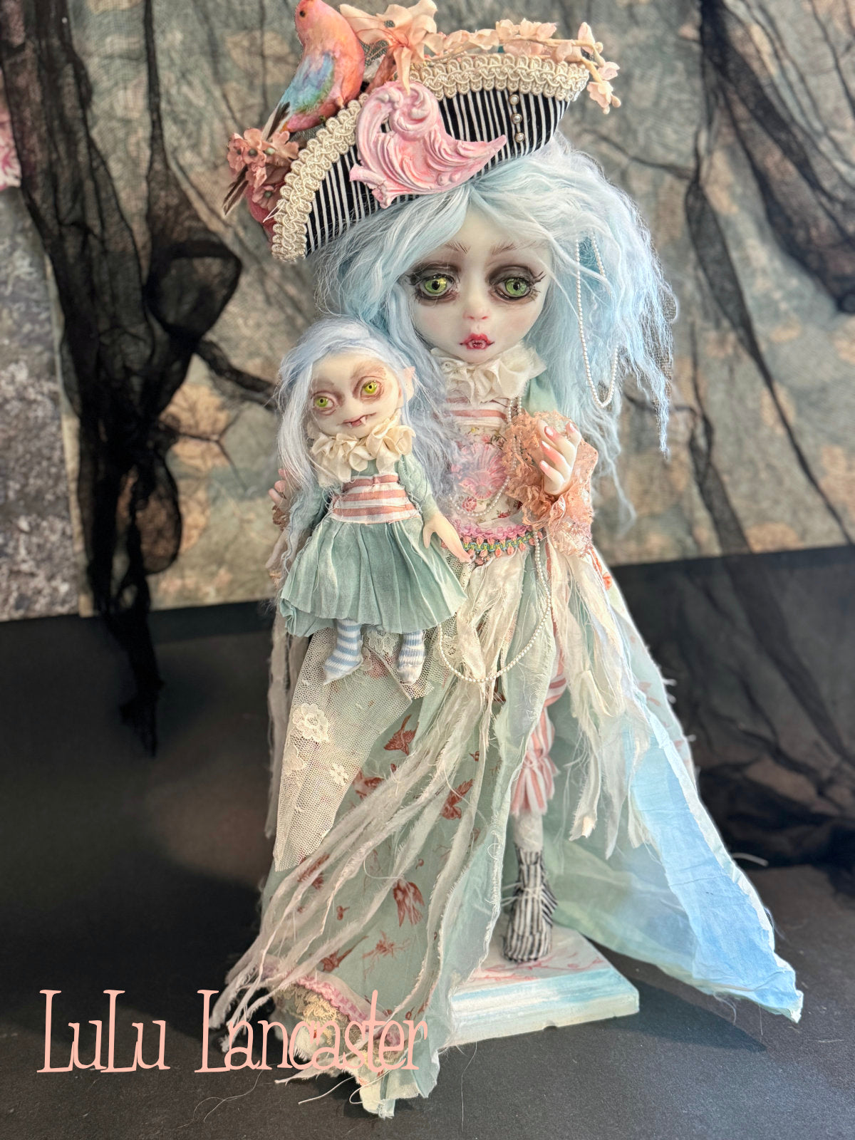Faina and Blossom Springtime Vampires~ Original Lulu Lancaster Art Doll
