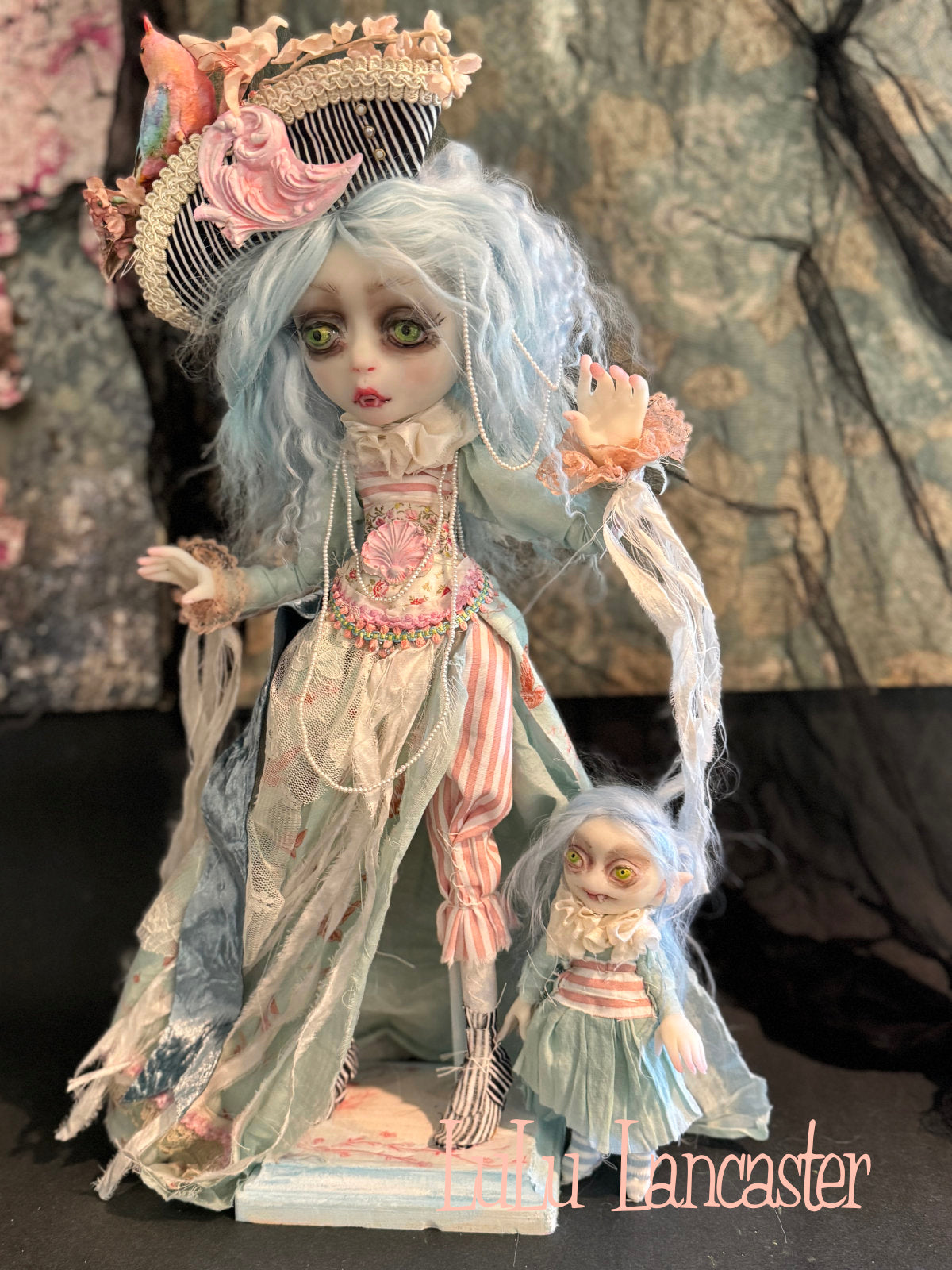 Faina and Blossom Springtime Vampires~ Original Lulu Lancaster Art Doll