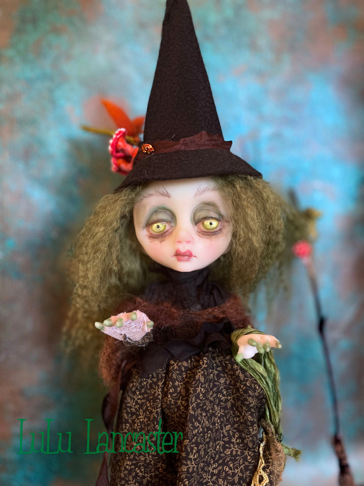 Ferelith the frog Witch Original LuLu Lancaster Art Doll