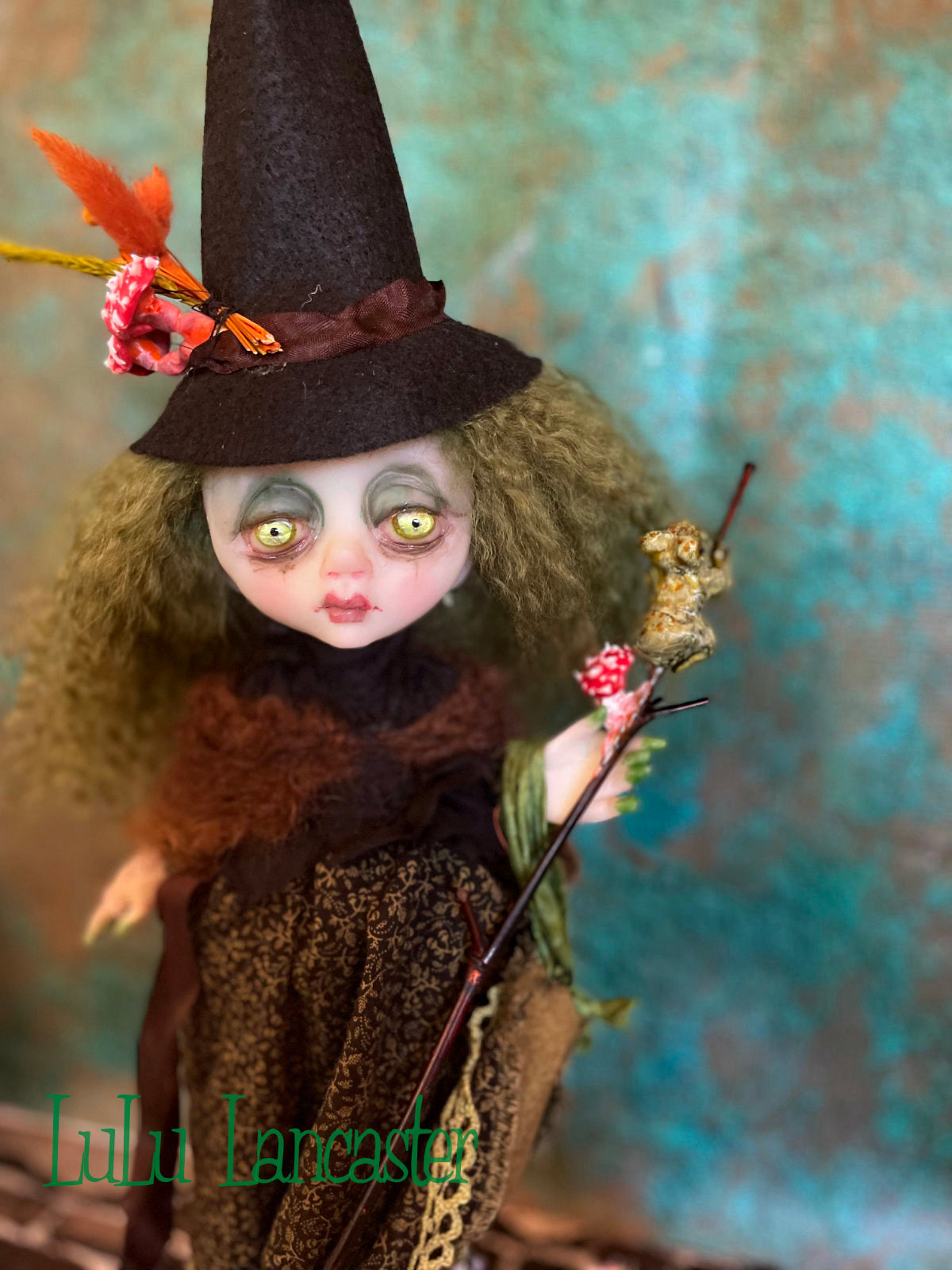 Ferelith the frog Witch Original LuLu Lancaster Art Doll