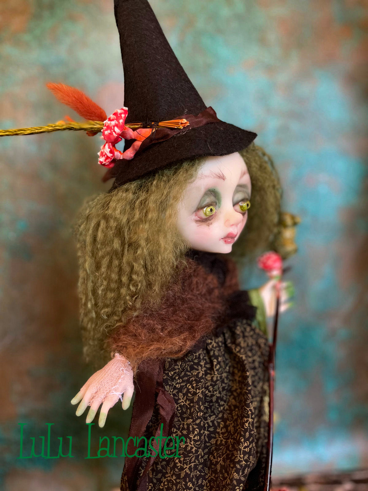 Ferelith the frog Witch Original LuLu Lancaster Art Doll