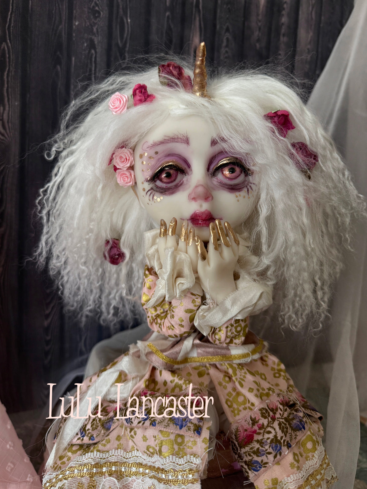 Floravelle the Unicorn Sitter Original LuLu Lancaster Art Doll