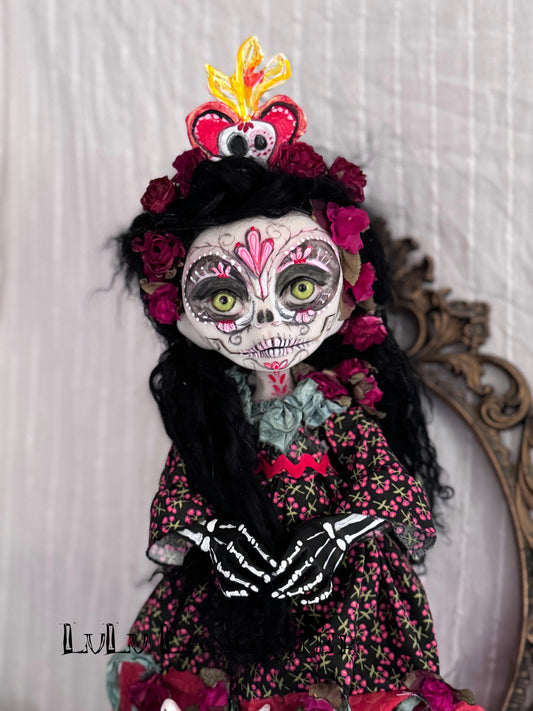 Mamá chihuahua muerta Day of the dead Original LuLu Lancaster Art Doll