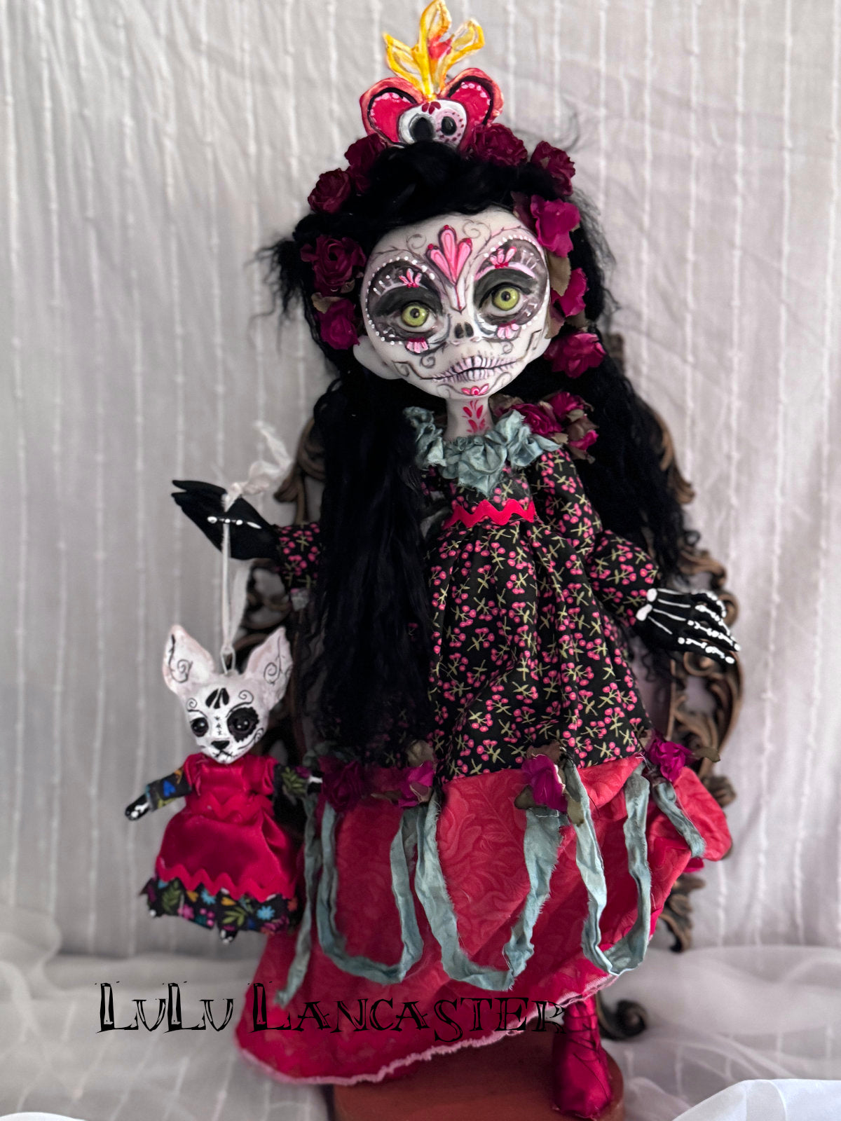 Mamá chihuahua muerta Day of the dead Original LuLu Lancaster Art Doll