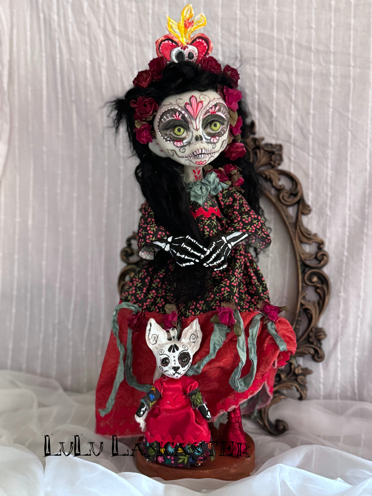 Mamá chihuahua muerta Day of the dead Original LuLu Lancaster Art Doll