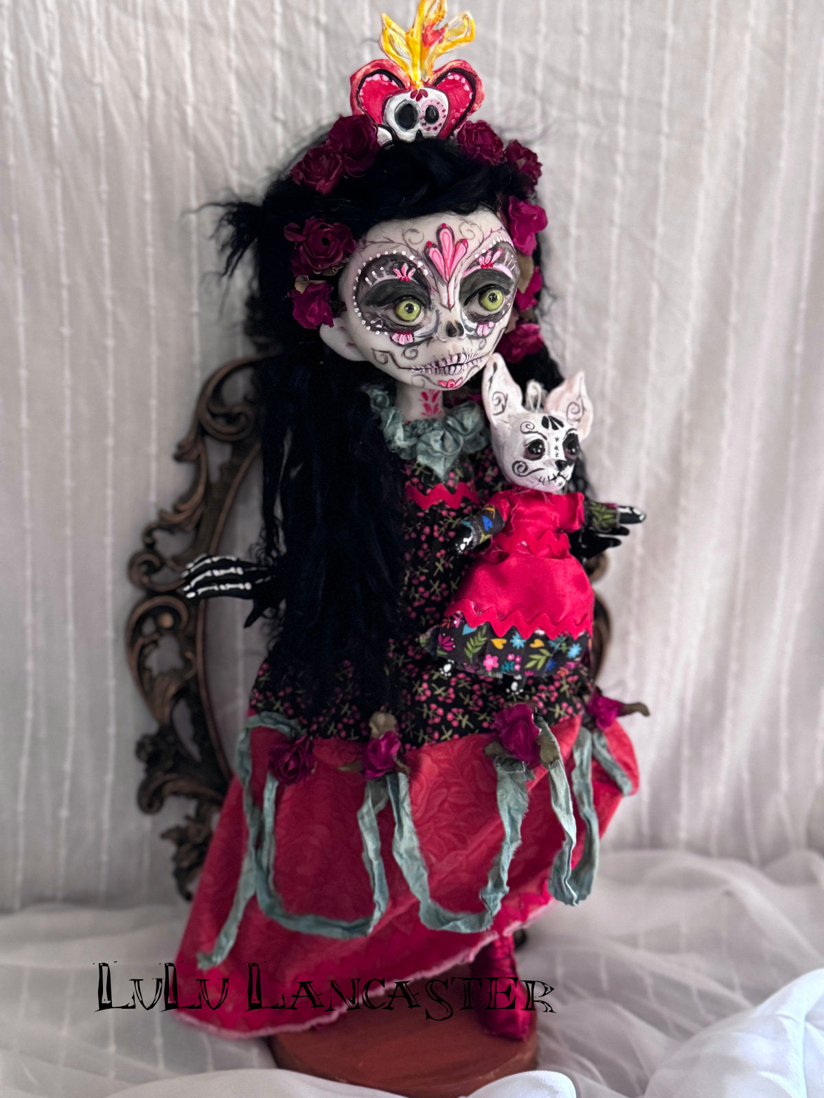 Mamá chihuahua muerta Day of the dead Original LuLu Lancaster Art Doll