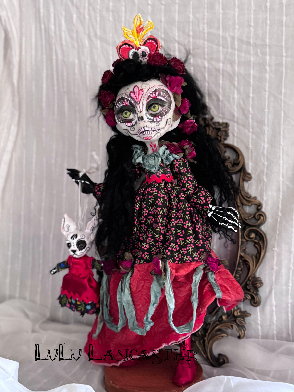 Mamá chihuahua muerta Day of the dead Original LuLu Lancaster Art Doll