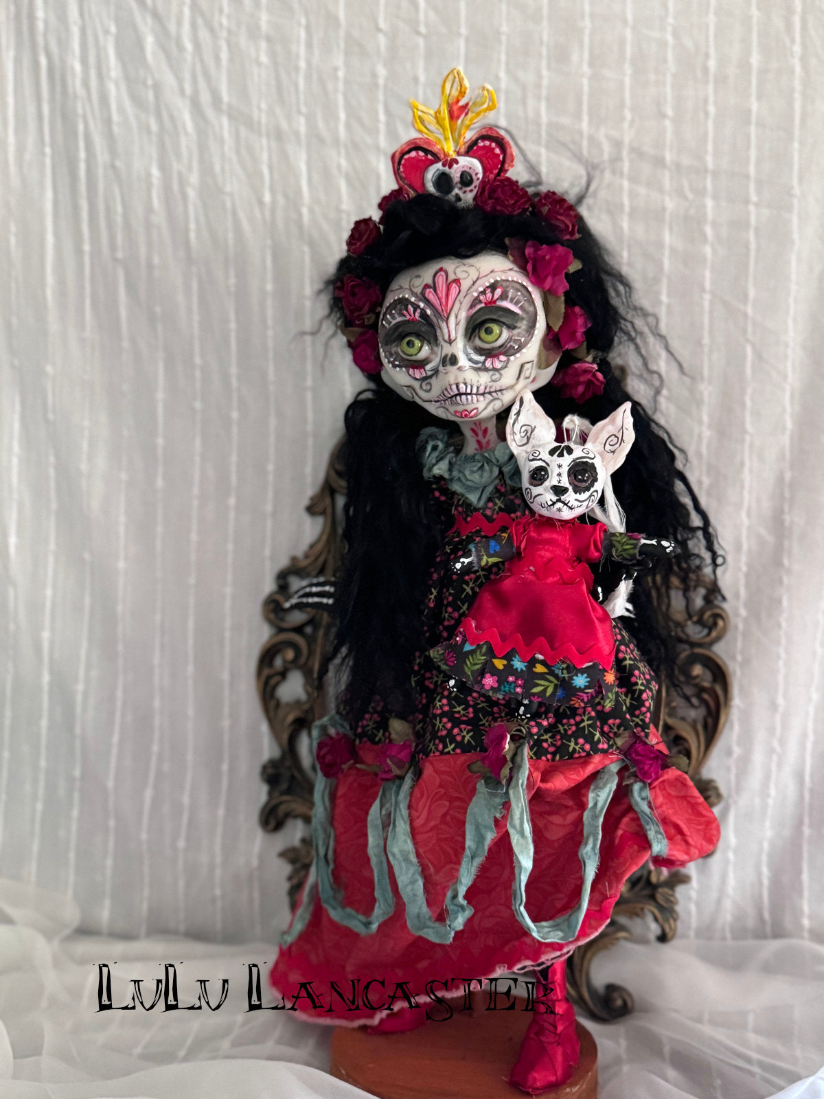 Mamá chihuahua muerta Day of the dead Original LuLu Lancaster Art Doll