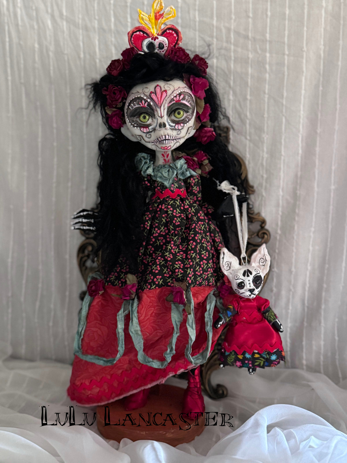 Mamá chihuahua muerta Day of the dead Original LuLu Lancaster Art Doll