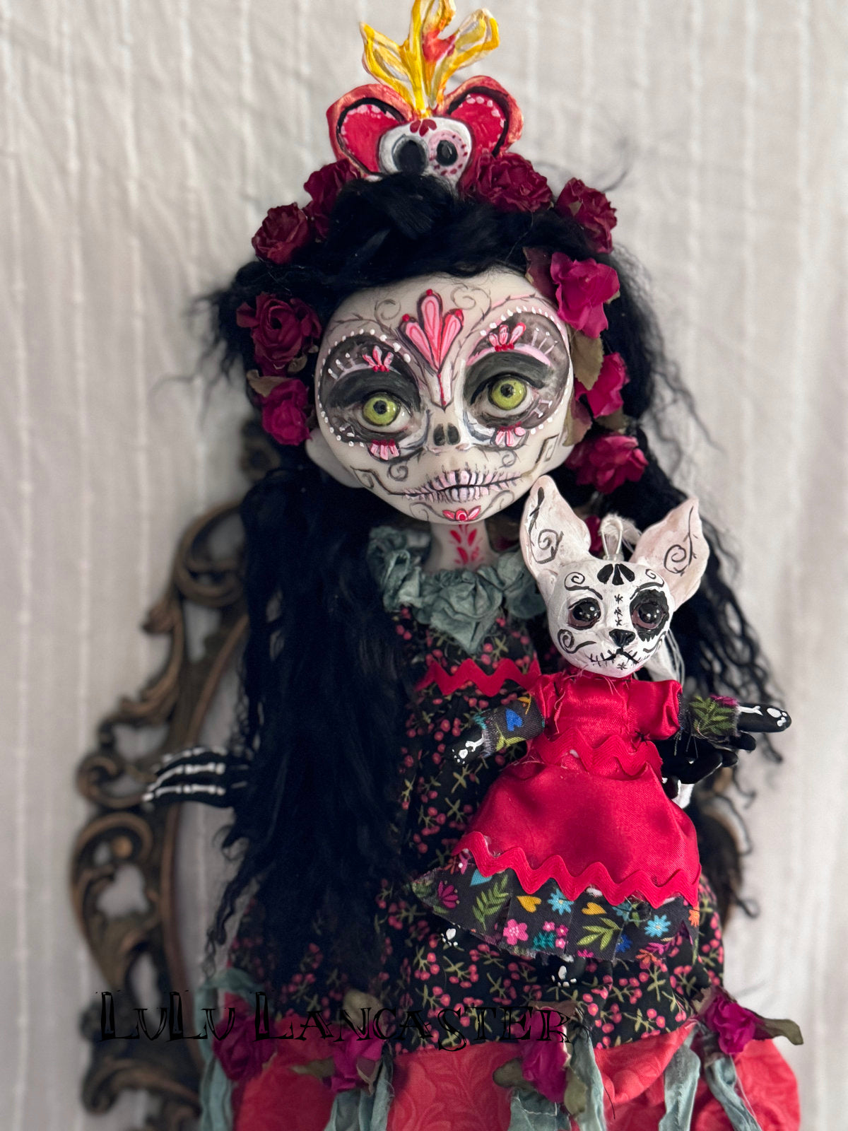 Mamá chihuahua muerta Day of the dead Original LuLu Lancaster Art Doll