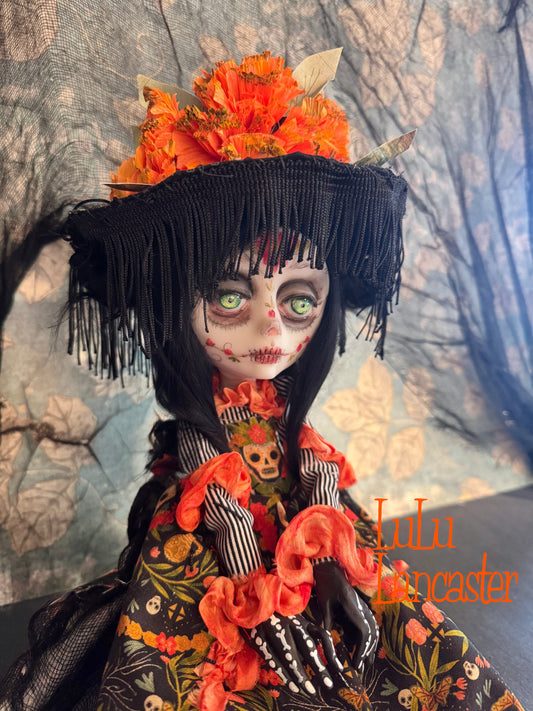 Maravilla Catrina Skelton Dance ~ Original Lulu Lancaster Art Doll