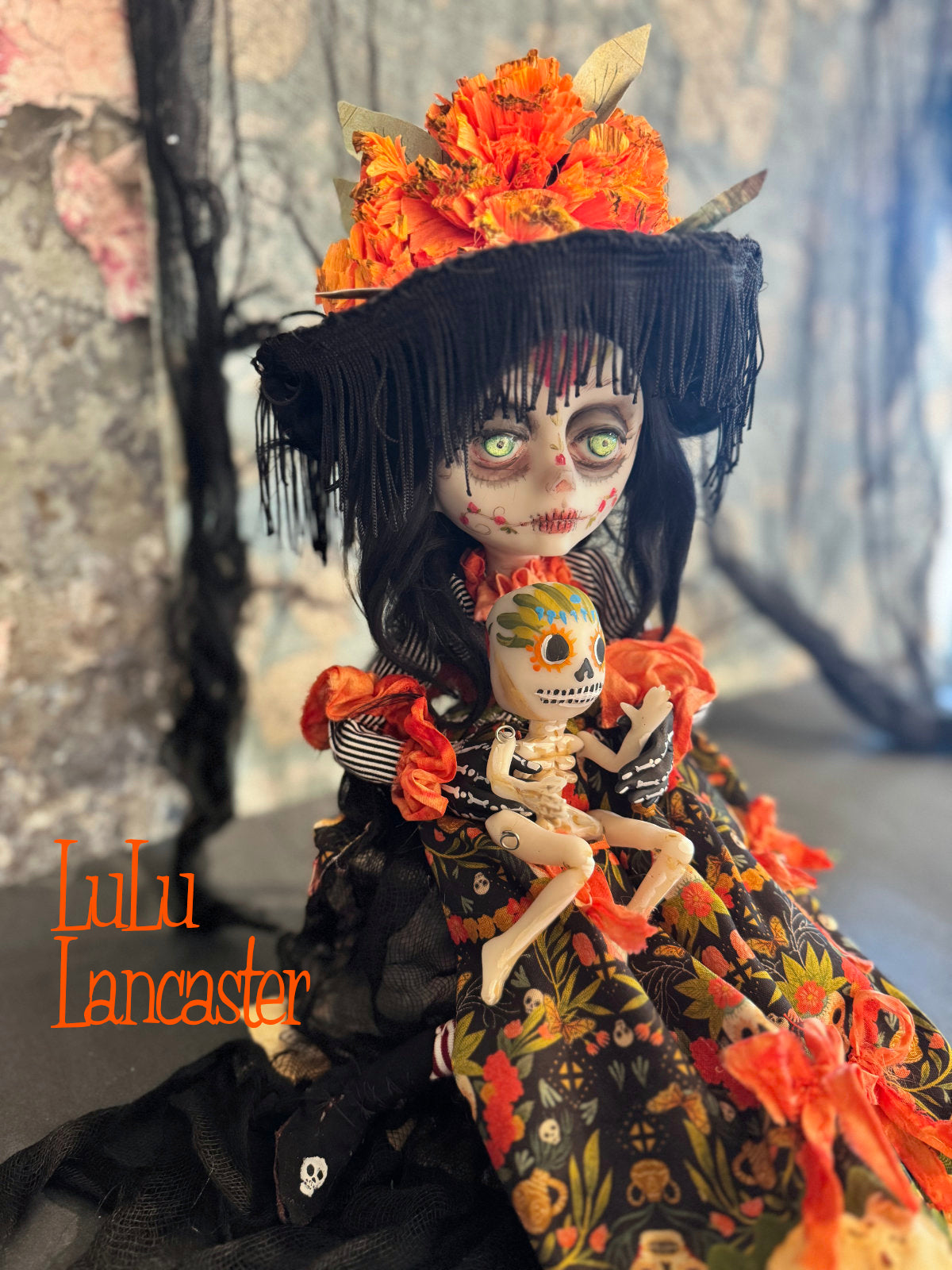 Maravilla Catrina Skelton Dance ~ Original Lulu Lancaster Art Doll