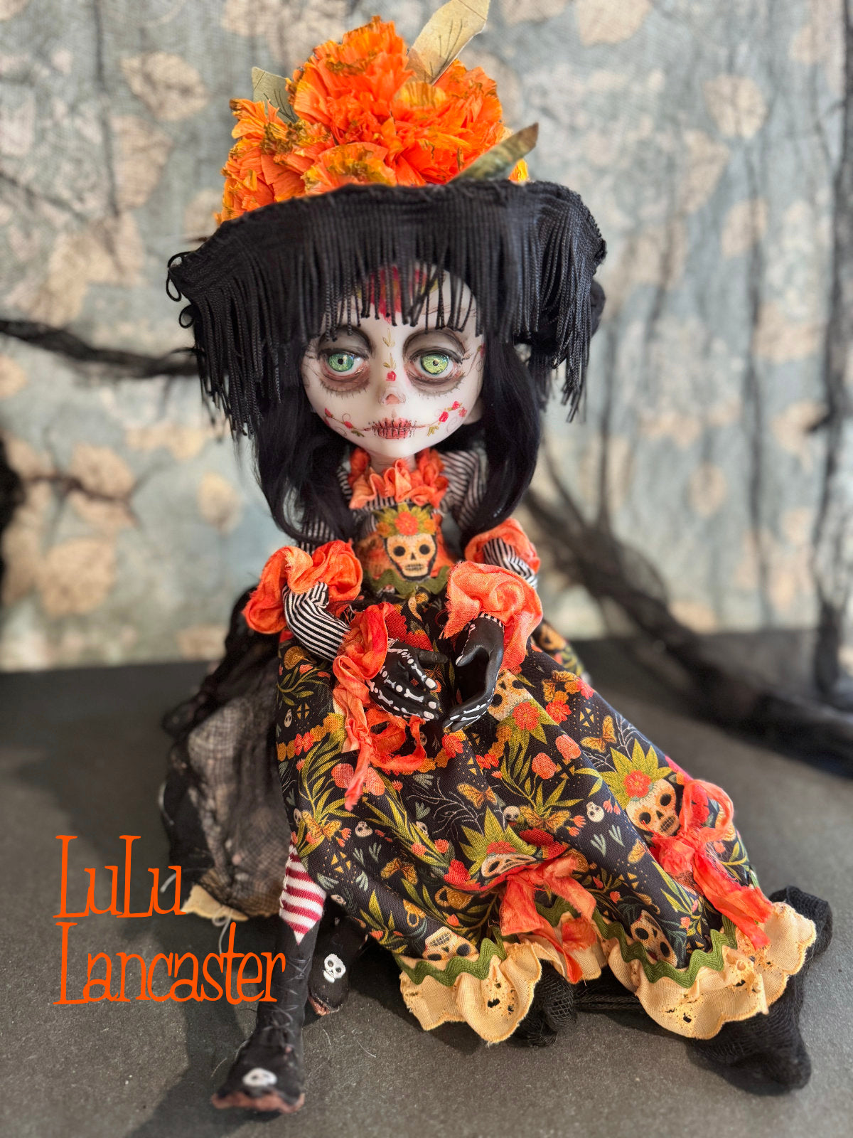 Maravilla Catrina Skelton Dance ~ Original Lulu Lancaster Art Doll