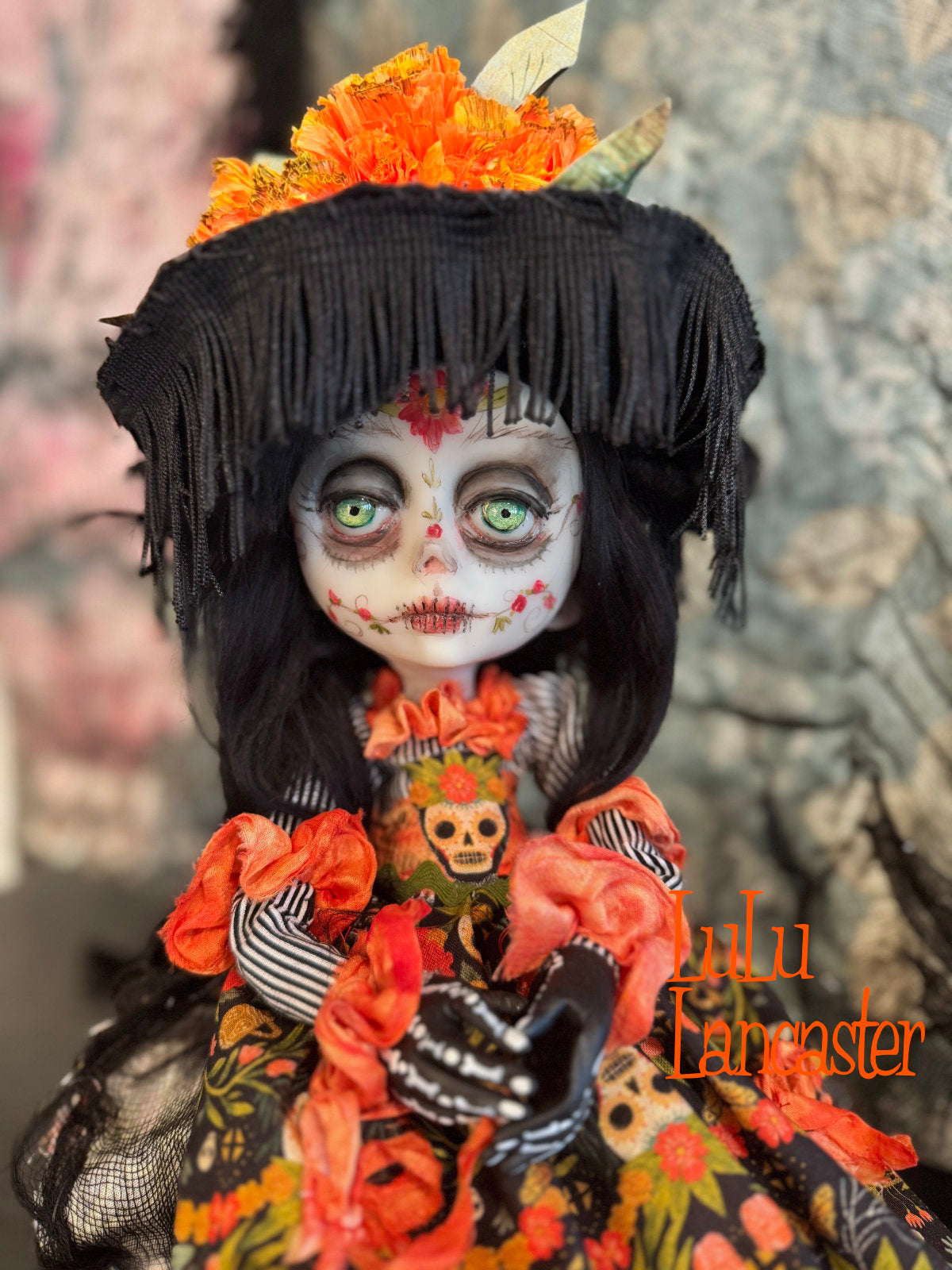 Maravilla Catrina Skelton Dance ~ Original Lulu Lancaster Art Doll