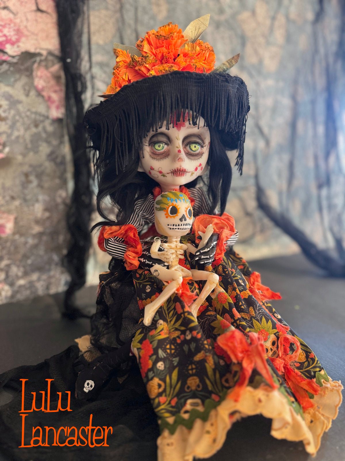 Maravilla Catrina Skelton Dance ~ Original Lulu Lancaster Art Doll