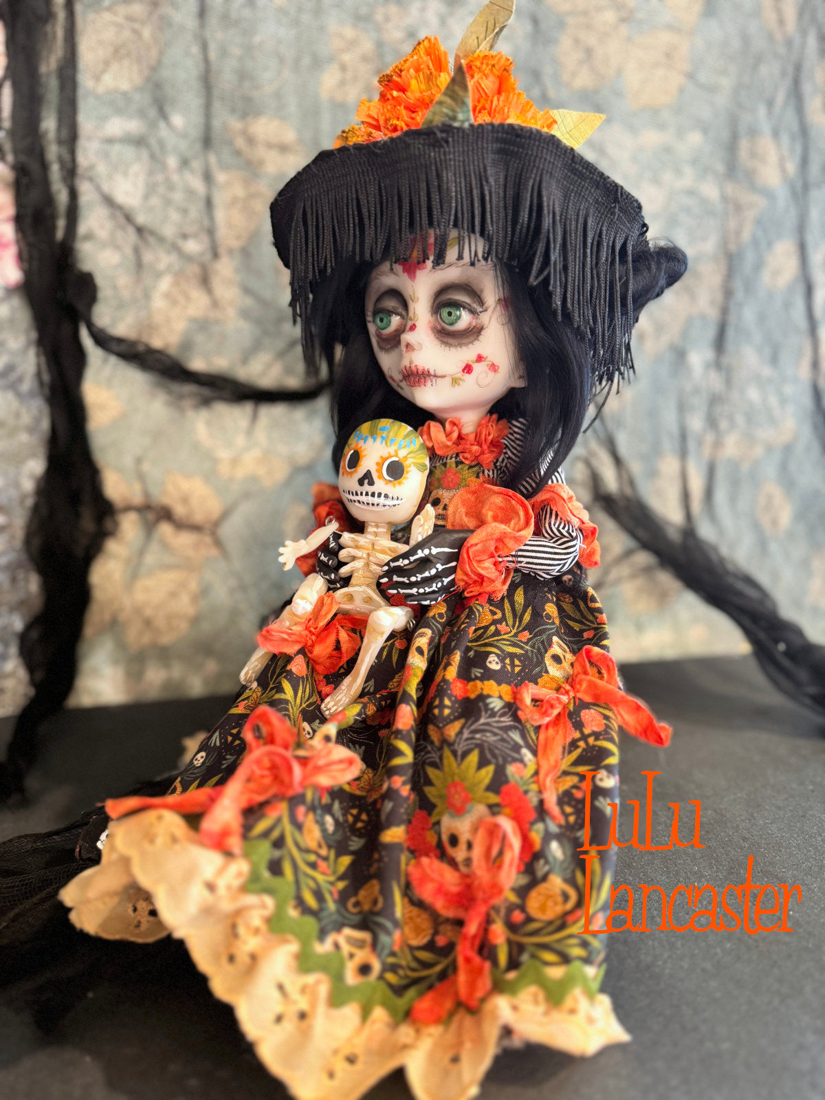 Maravilla Catrina Skelton Dance ~ Original Lulu Lancaster Art Doll