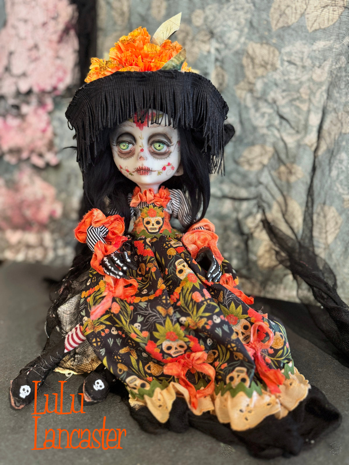 Maravilla Catrina Skelton Dance ~ Original Lulu Lancaster Art Doll