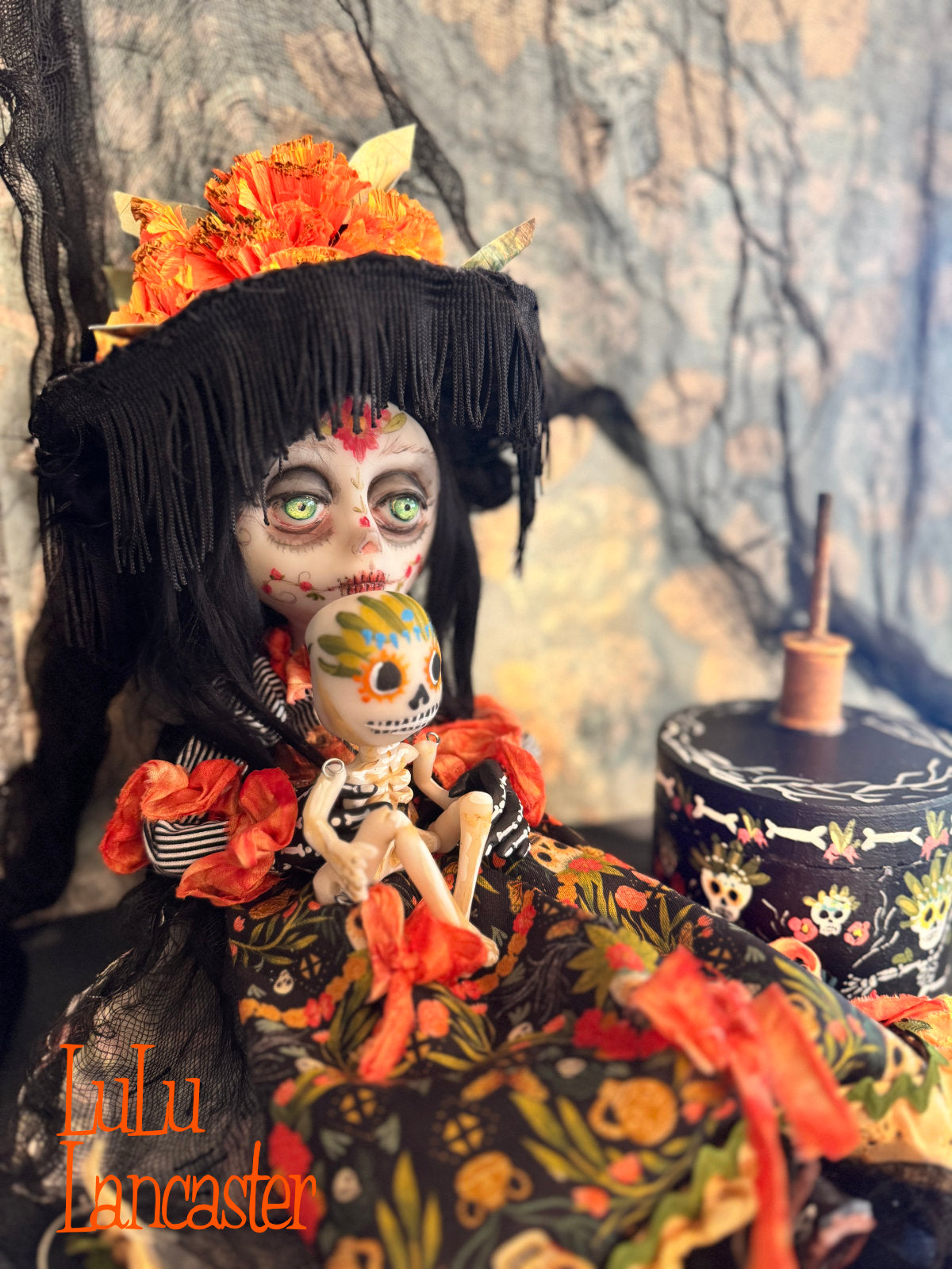 Maravilla Catrina Skelton Dance ~ Original Lulu Lancaster Art Doll