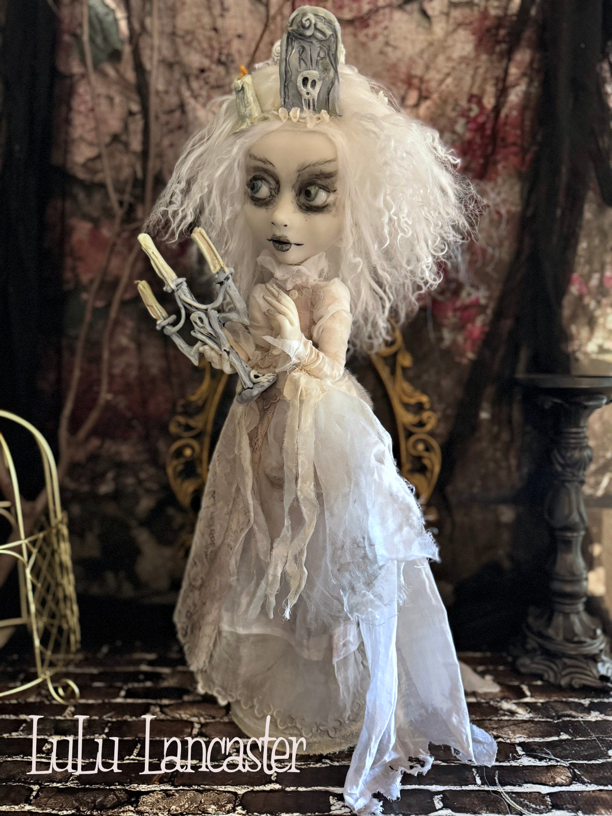 Tombstone Tilly the Ghost Halloween ~Original LuLu Lancaster Art Doll