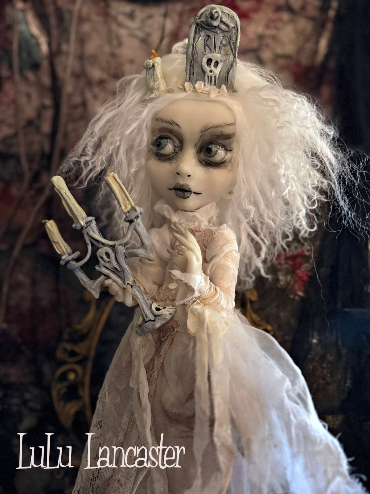 Tombstone Tilly the Ghost Halloween ~Original LuLu Lancaster Art Doll