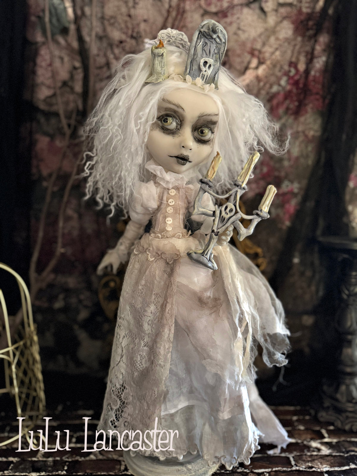 Tombstone Tilly the Ghost Halloween ~Original LuLu Lancaster Art Doll