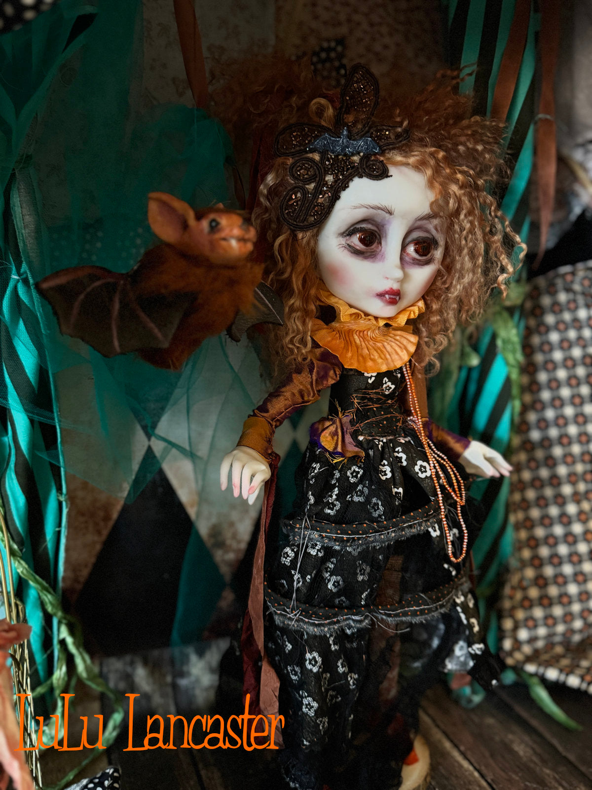 Valerica the Vampire Halloween Goth ~Original LuLu Lancaster Art Doll