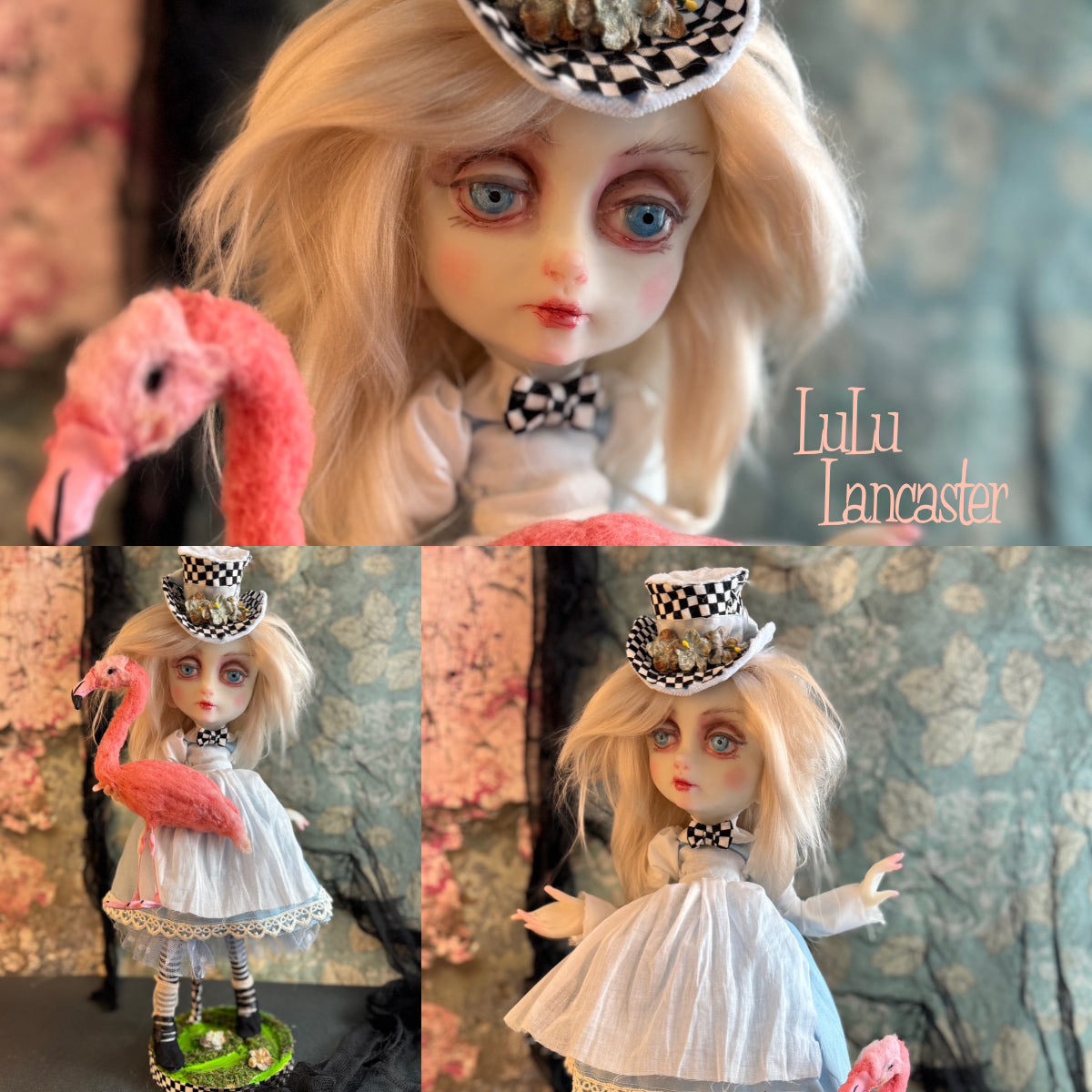 Alice and the Flamingo ~ original Lulu Lancaster Art Doll