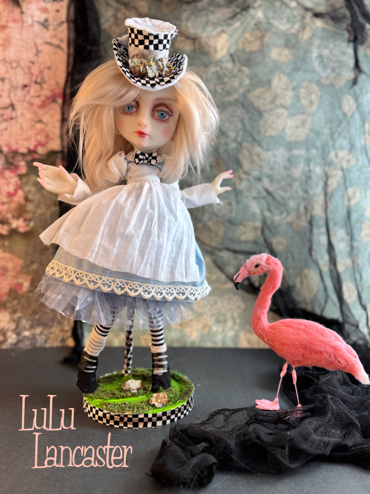 Alice and the Flamingo ~ original Lulu Lancaster Art Doll