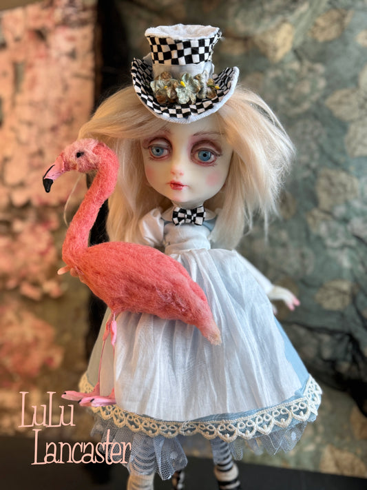 Alice and the Flamingo ~ original Lulu Lancaster Art Doll
