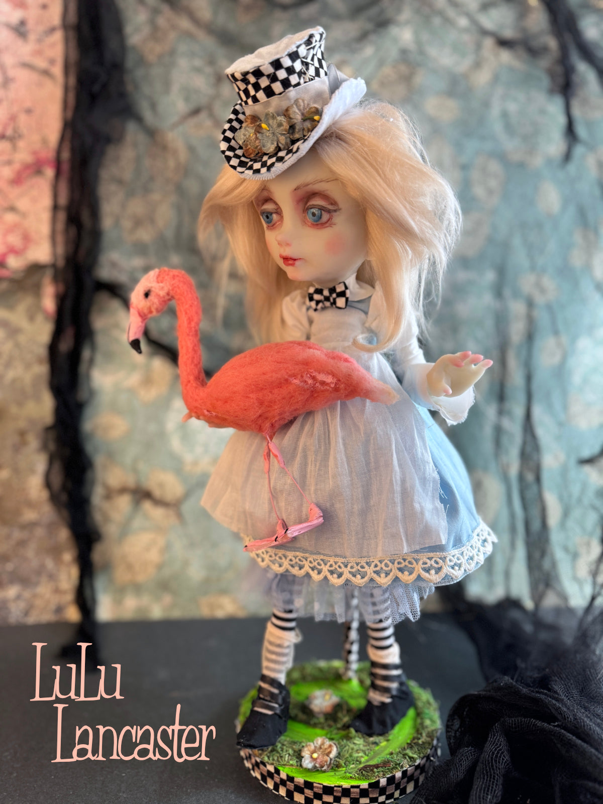 Alice and the Flamingo ~ original Lulu Lancaster Art Doll