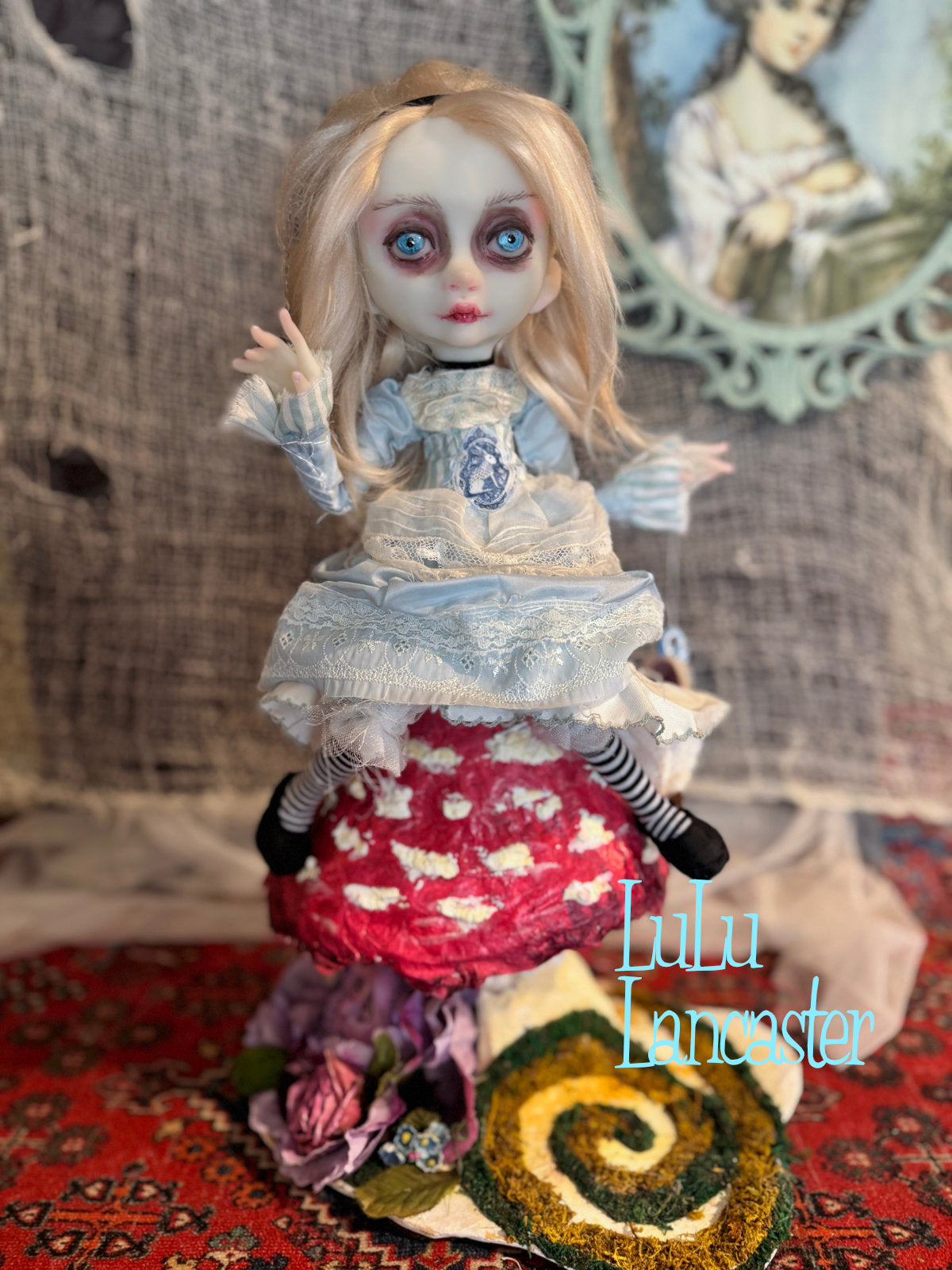 Alice Wonderland Sitting ~ original Lulu Lancaster Art Doll