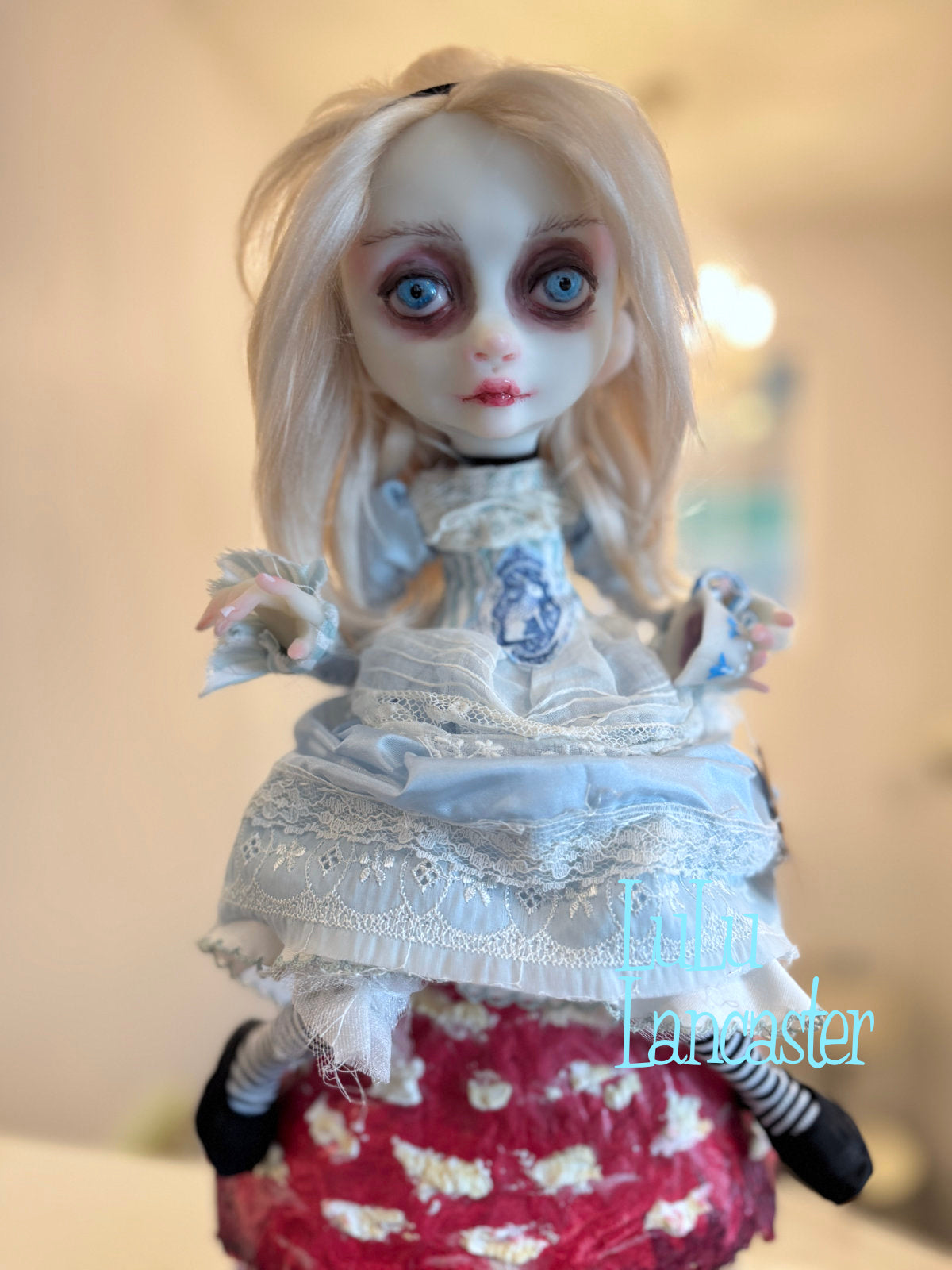 Alice Wonderland Sitting ~ original Lulu Lancaster Art Doll