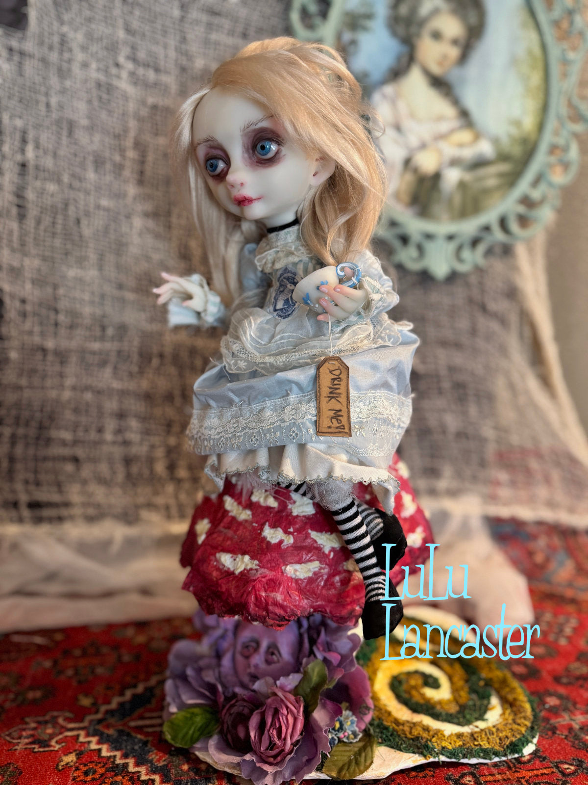 Alice Wonderland Sitting ~ original Lulu Lancaster Art Doll