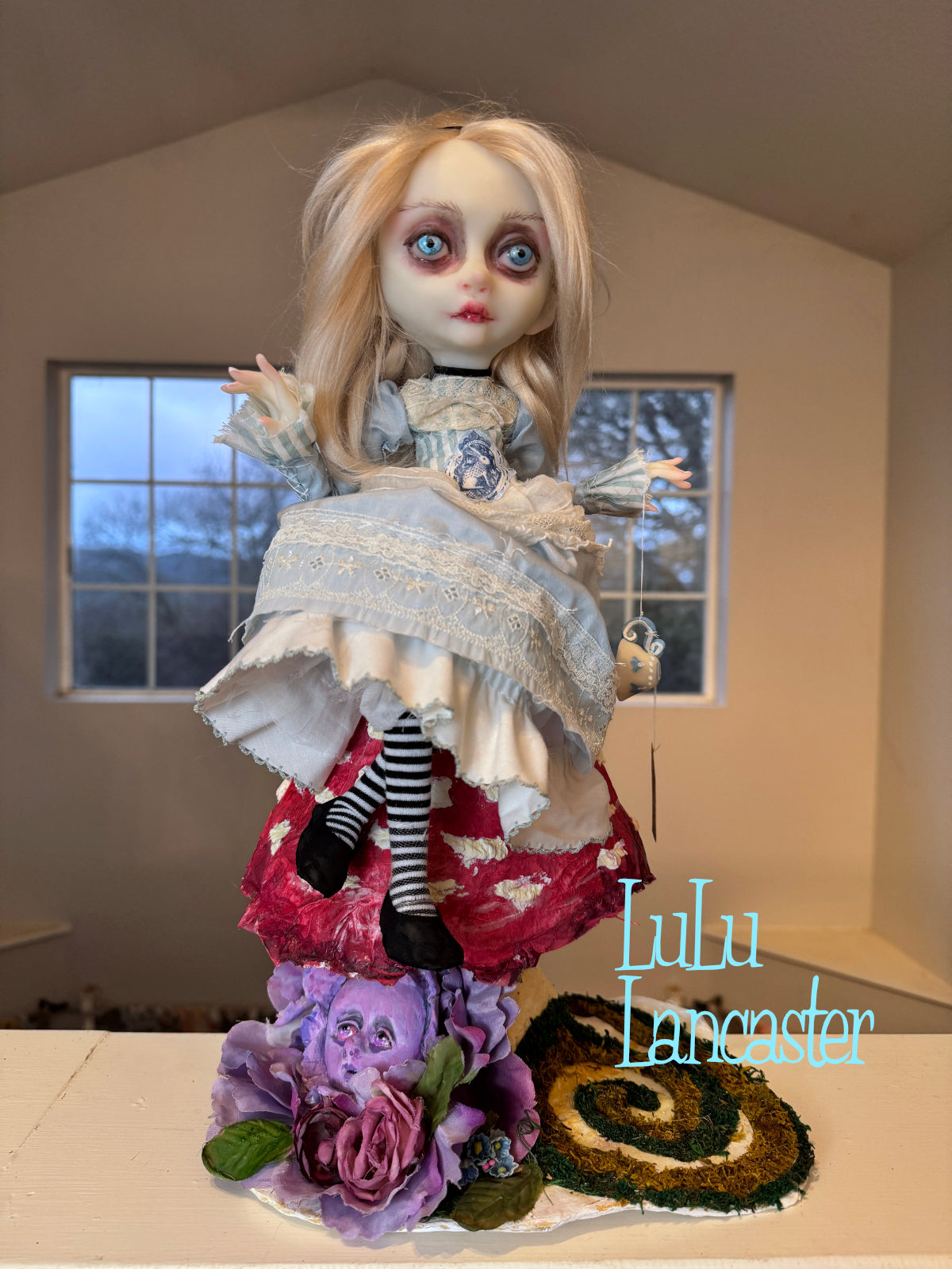 Alice Wonderland Sitting ~ original Lulu Lancaster Art Doll