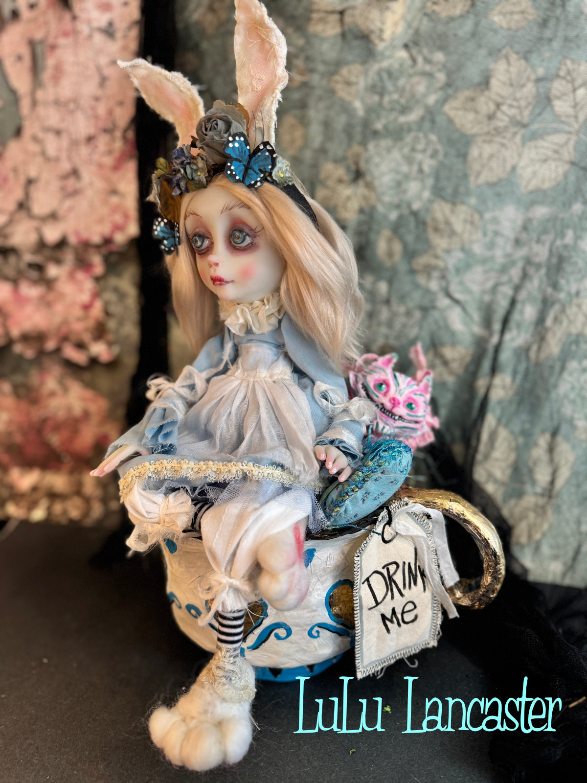 Alice Wonderland Teacup Sitting ~ original Lulu Lancaster Art Doll