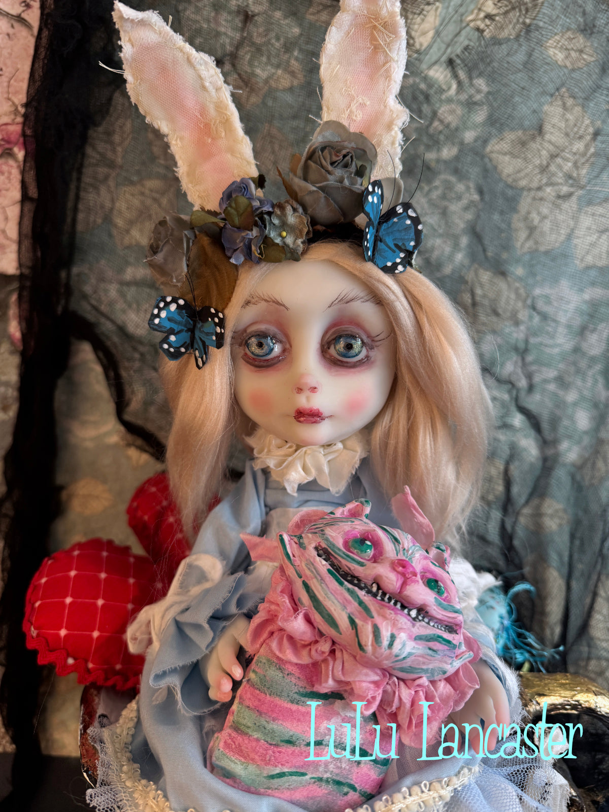 Alice Wonderland Teacup Sitting ~ original Lulu Lancaster Art Doll