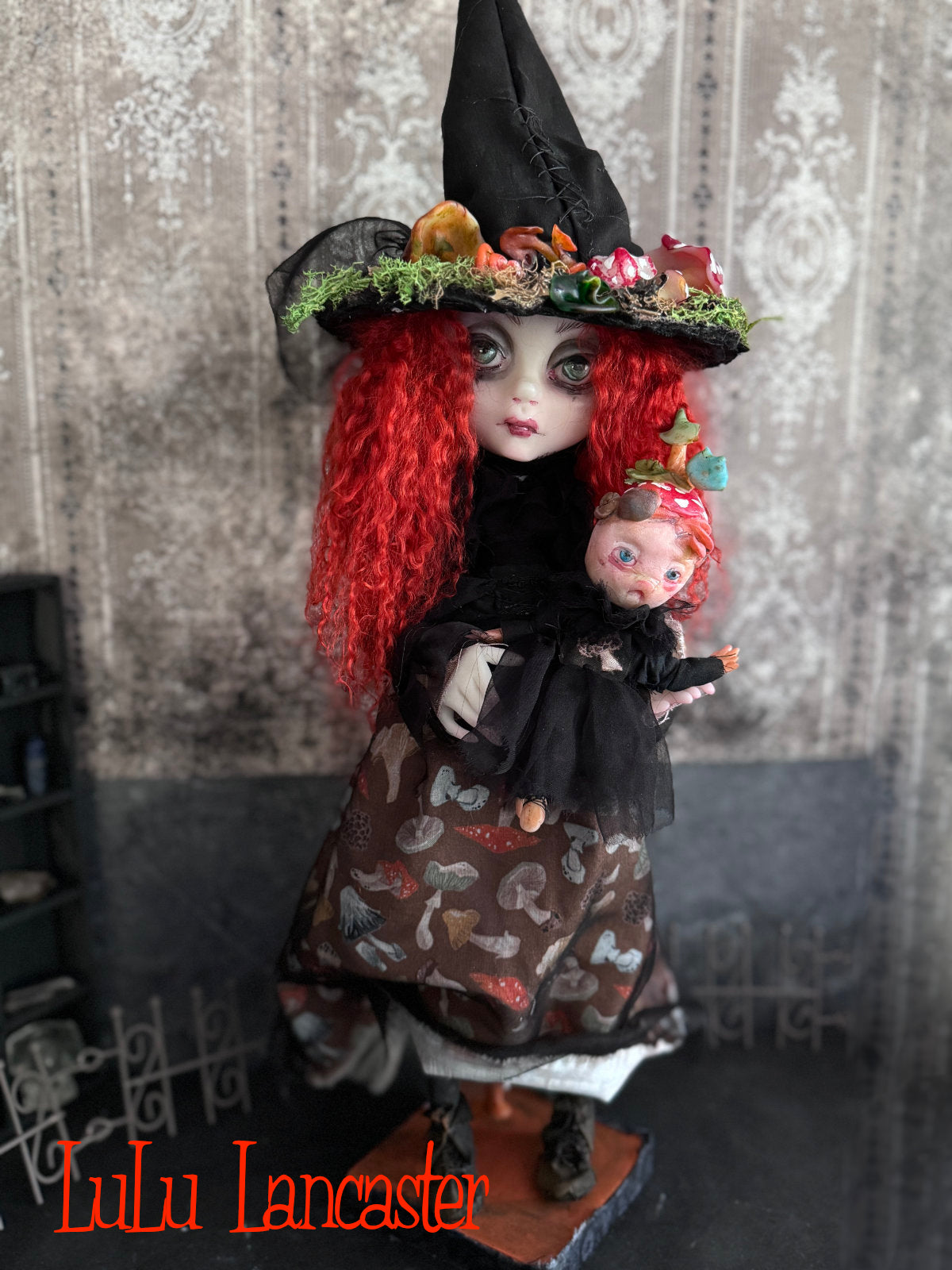 Amalia the Mushroom Garden Witch Original LuLu Lancaster Art Doll