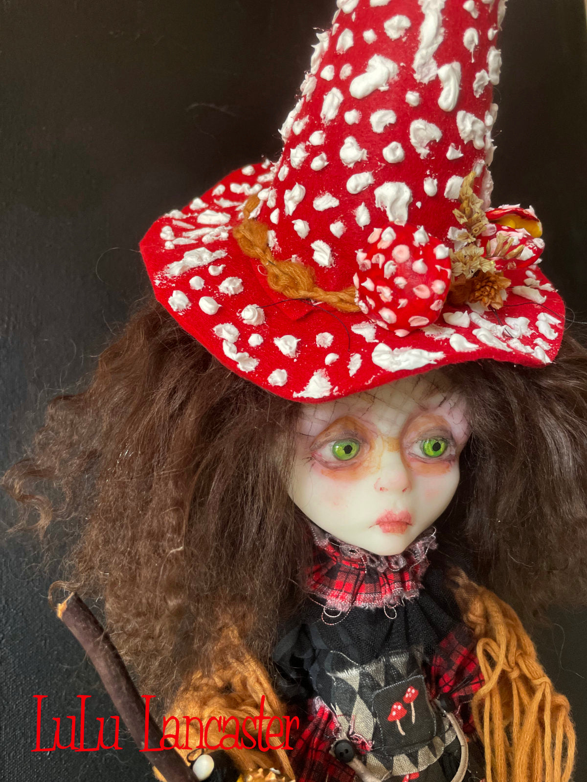 Arista Amanita Mushroom hunter Witch Original LuLu Lancaster Art Doll